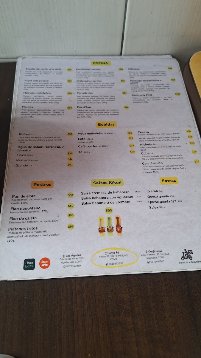 Los Picositos Menu - Image 1